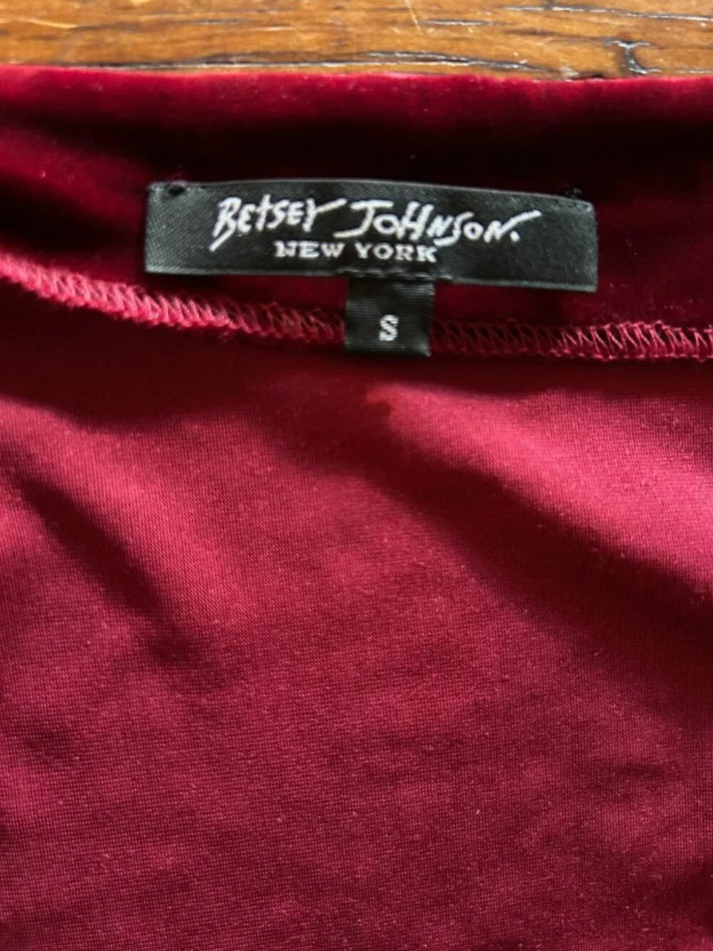 Vintage Betsey Johnson New York Crimson Velvet Corset Dress - Picture 9 of 9